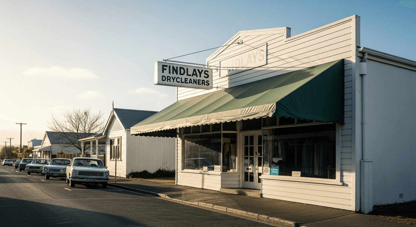 Historic Findlay's Drycleaners storefront
